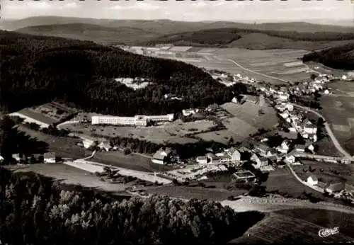 Ak Grasellenbach im Odenwald, Totalansicht, Heinrich-Glücklich-Haus