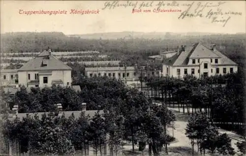 Ak Königsbrück in der Oberlausitz, Truppenübungsplatz, Blick vom Offizierskasino