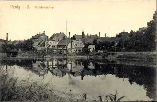 Ak Penig in Sachsen, Blick auf die Mulde