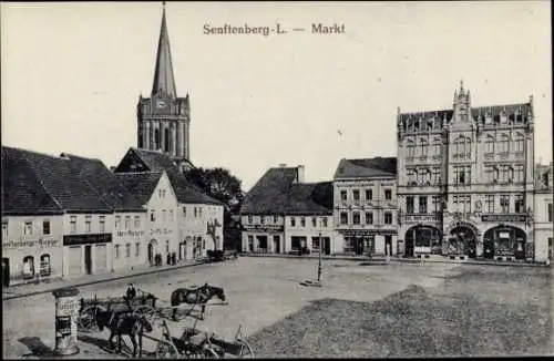 Ak Senftenberg in der Niederlausitz, Markt