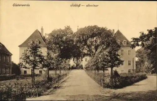 Ak Elsterwerda in Brandenburg, Schloss, Seminar