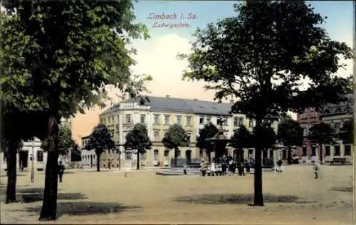 Ak Limbach in Sachsen, Ludwigsplatz