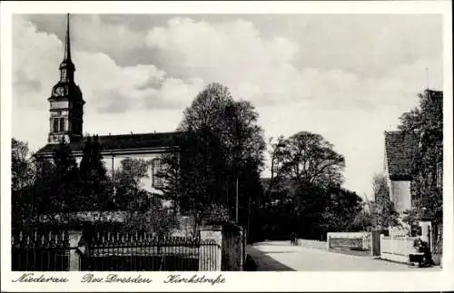 Ak Niederau in Sachsen, Kirchstraße