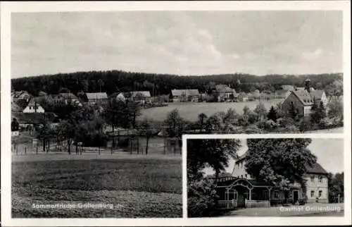 Ak Grillenburg Tharandt Sachsen, Ortsansicht, Gasthof Grillenburg