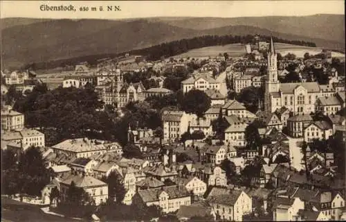 Ak Eibenstock im Erzgebirge Sachsen, Panorama