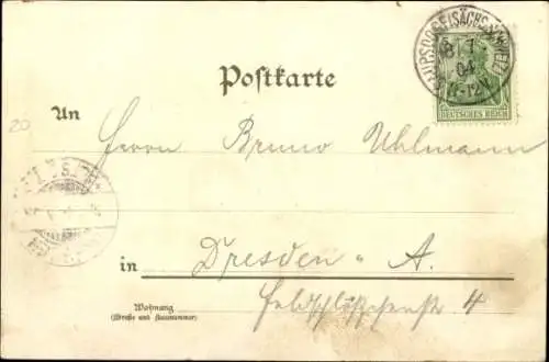 Litho Saupsdorf Sebnitz Sachsen, Wacheberg, Bergwirtschaft Schweizer Krone