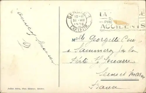 Ak Genève Genf Schweiz, Ankunft des Salondampfers