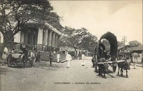 Ak Colombo Ceylon Sri Lanka, Gerichtsgebäude