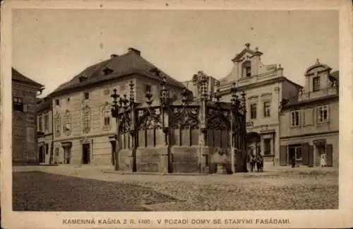 Ak Kutná Hora Kuttenberg Mittelböhmen, Steinbrunnen