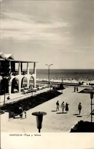 Ak Mangalia Constanța Konstanza Rumänien, Promenade, Strand