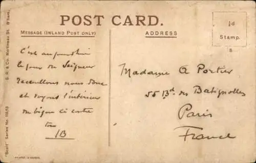 Ak Sheffield Yorkshire England, Ranmoor Kirche