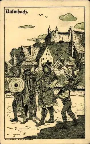 Künstler Ak Kulmbach in Oberfranken, 400 jähr. Jubiläum der kgl. privilegierten Schützengilde 1911