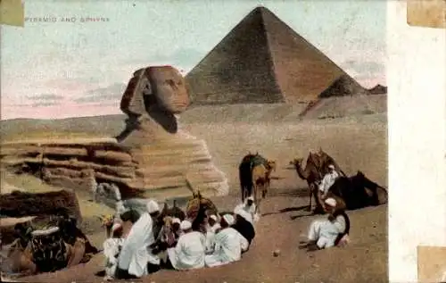 Ak Gizeh Ägypten, Pyramide und Sphynx