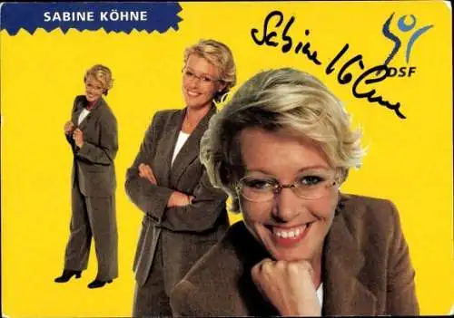 Ak Schauspielerin Sabine Köhne, Portrait, Autogramm
