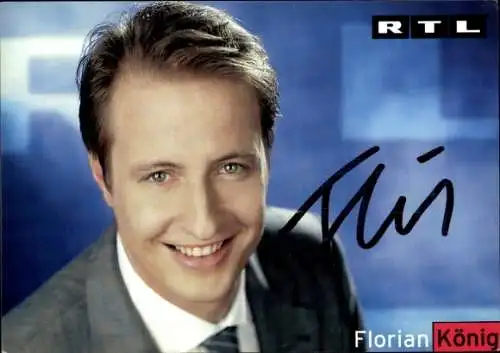 Ak Moderator Florian König, Portrait, Autogramm