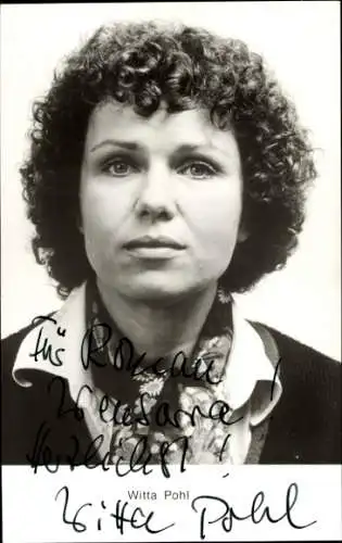 Ak Schauspielerin Witta Pohl, Portrait, Autogramm