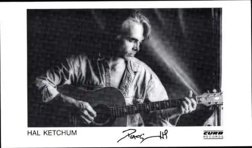 Ak Schauspieler Hal Ketchum, Portrait, Gitarre, Autogramm