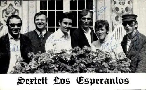 Ak Musikgruppe Sertett Los Esperantos, Gruppenbild, Autogramme