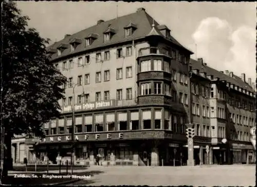 Ak Zwickau in Sachsen, Ringhaus, Ringkaffee, Bärenhof