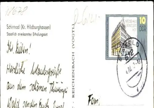 Ak Schirnrod Eisfeld in Thüringen, Teilansichten