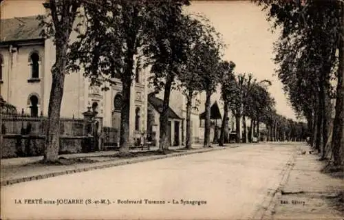 Ak La Ferte sous Jouarre Seine et Marne, Boulevard Turenne, Synagoge