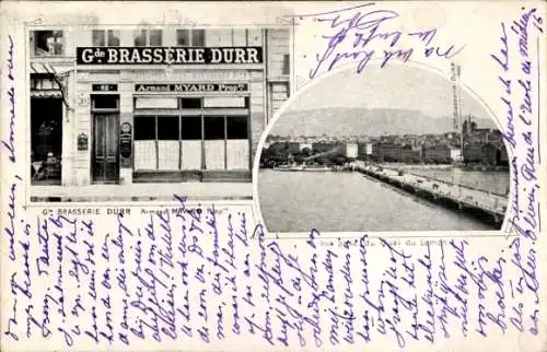 Ak Genève Genf Schweiz, Grande Brasserie Durr, Quai du Leman