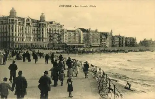 Ak Ostende Ostende Westflandern, Les Grands Hotels