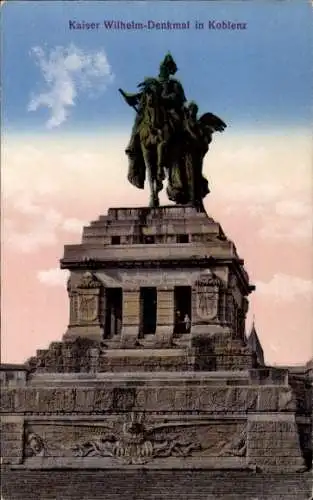 Ak Koblenz am Rhein, Kaiser Wilhelm Denkmal