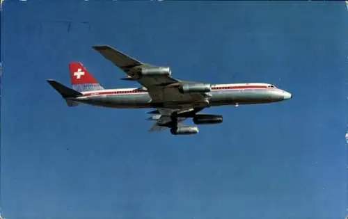 Ak Passagierflugzeug der Swissair, Convair 990 Coronado, N8497H