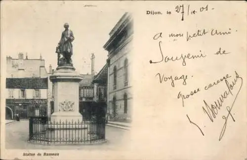 Ak Dijon Côte d'Or, Statue de Rameau
