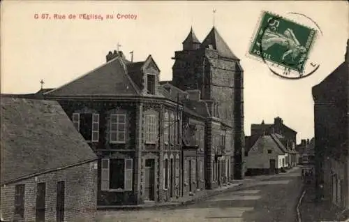 Ak Le Crotoy Somme, Rue de l'Eglise