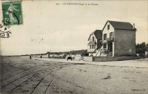 Ak Le Crotoy Somme, Strand, les Dunes