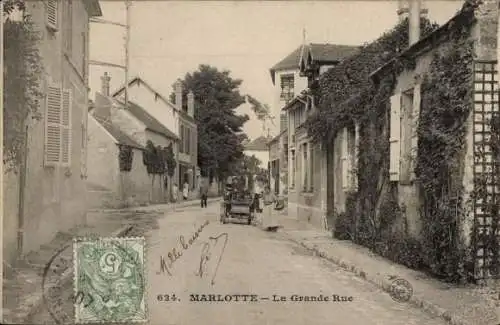 Ak Marlotte Seine et Marne, Grande Rue