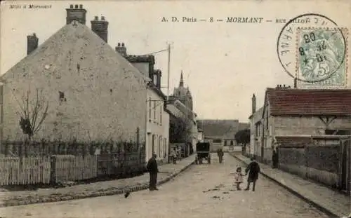 Ak Mormant Seine et Marne, Rue Billot