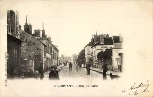 Ak Mormant Seine et Marne, Rue de Paris