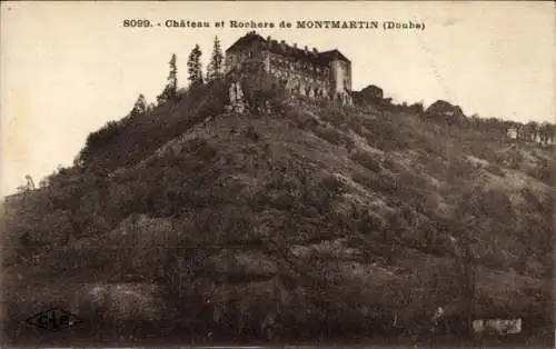 Ak Montmartin Doubs, Chateau et Rochers