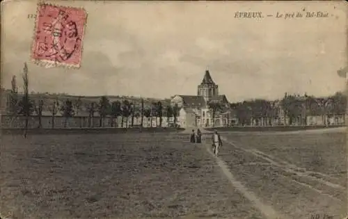 Ak Évreux Eure, Pre du Bel-Ebat, Turm