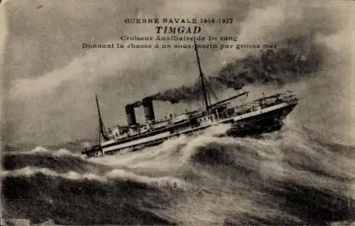Ak Französisches Kriegsschiff, Timgad, Hilfskreuzer 1. Klasse