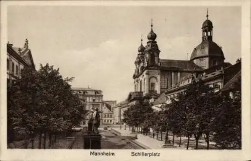 Ak Mannheim in Baden, Schillerplatz