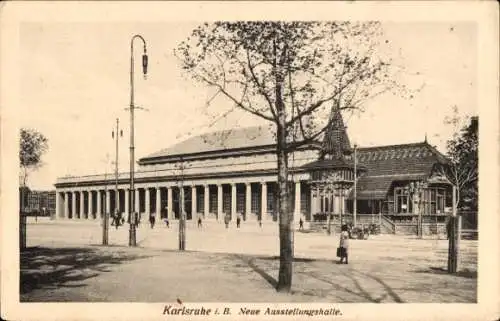 Ak Karlsruhe in Baden, Neue Ausstellungshalle