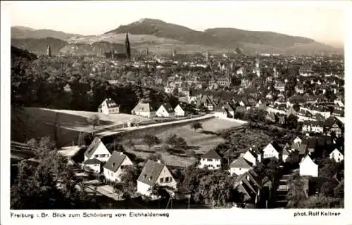 Ak Freiburg im Breisgau, Blick vom Eichhaldenweg, Schönberg