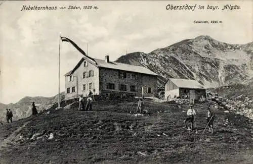 Ak Oberstdorf im Oberallgäu, Edmund Probst Haus, Nebelhornhaus, Blick von Süden