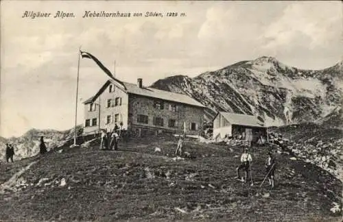 Ak Oberstdorf im Oberallgäu, Edmund Probst Haus, Nebelhornhaus, Blick von Süden