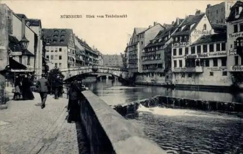 Ak Nürnberg in Mittelfranken, Blick vom Trödelmarkt