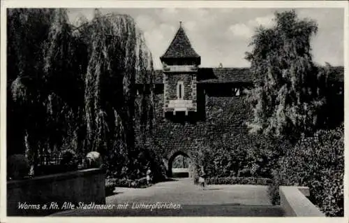 Ak Worms am Rhein, Alte Stadtmauer, Lutherpförtchen