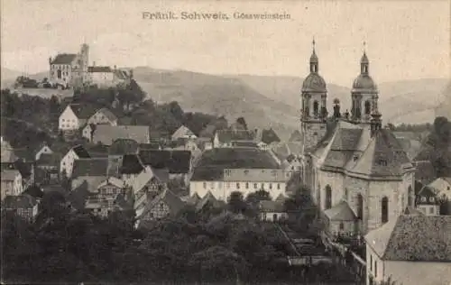 Ak Gößweinstein in Oberfranken, Teilansicht, Kirche