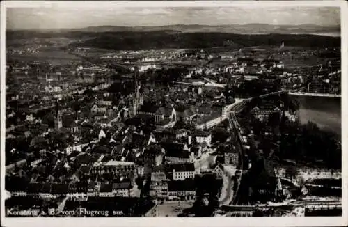 Ak Konstanz am Bodensee, Fliegeraufnahme von der Stadt