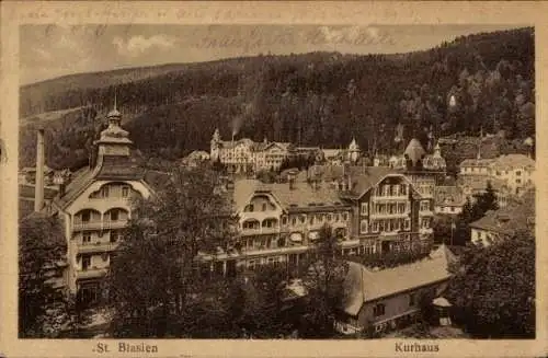 Ak St. Blasien im Schwarzwald, Teilansicht, Kurhaus