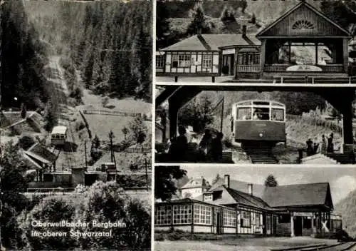 Ak Oberweissbach im Thüringer Wald, Oberweißbacher Bergbahn, oberes Schwarzatal