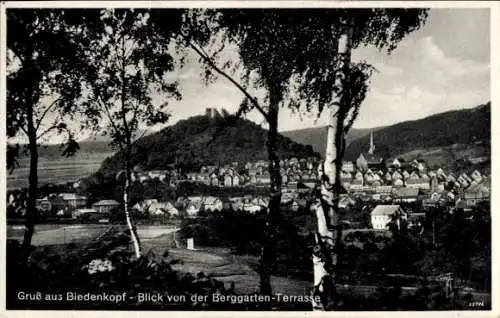 Ak Biedenkopf an der Lahn, Totalansicht, Berggarten-Terrasse